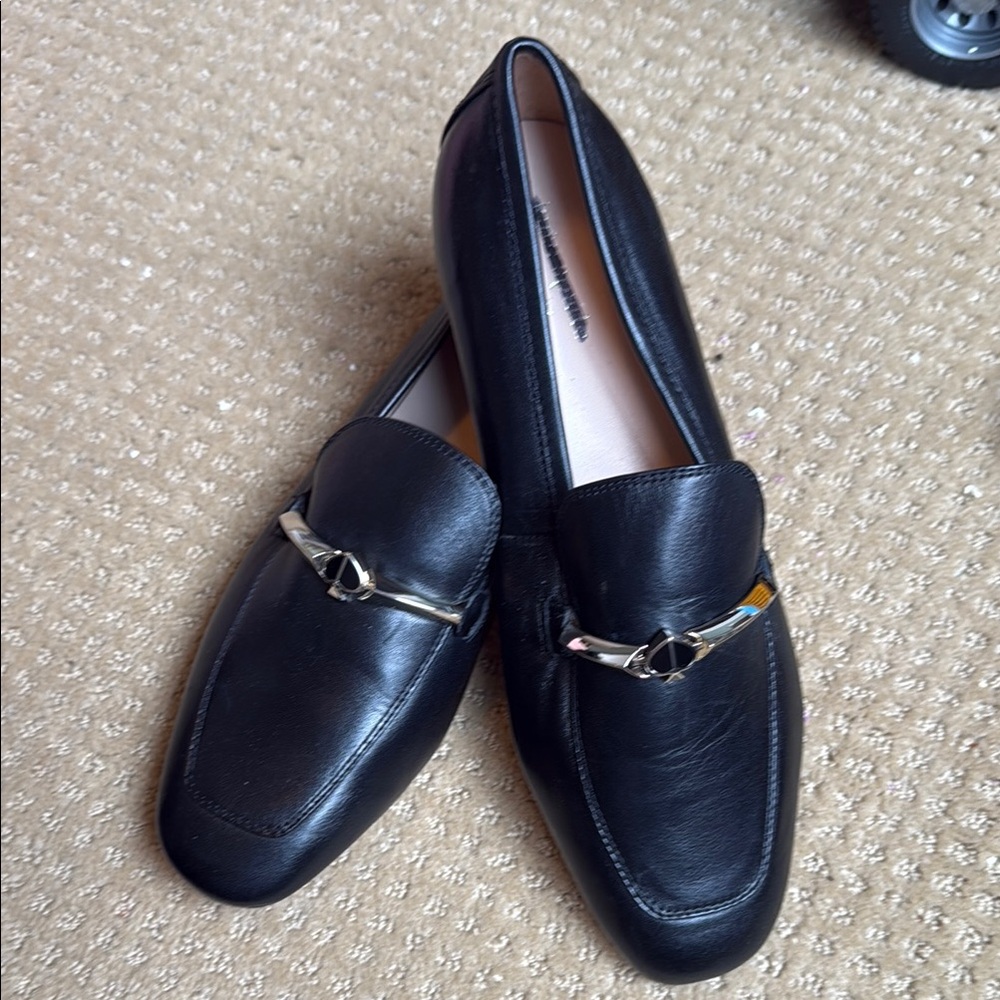Kate Spade Black Leather Loafers
